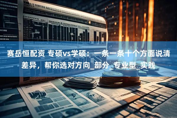 赛岳恒配资 专硕vs学硕：一条一条十个方面说清差异，帮你选对方向_部分_专业型_实践